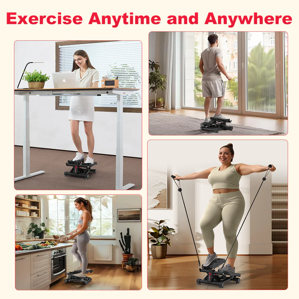 Mini Hydraulic Stepper with Resistance Bands - Image 9